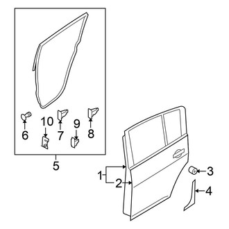 Nissan OE - Rear Door - Door & Components