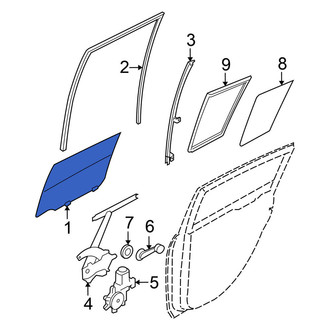 Nissan OE - Front Left Door Glass
