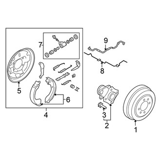 Nissan OE - Rear Suspension - Brake Components