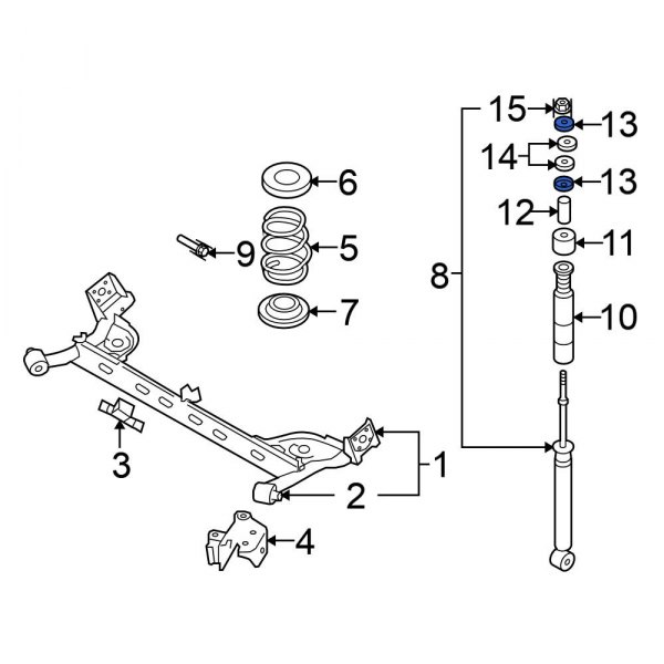 Suspension Shock Absorber Mount Washer