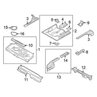 Nissan OE - Rear Body & Floor - Floor & Rails (Sedan)