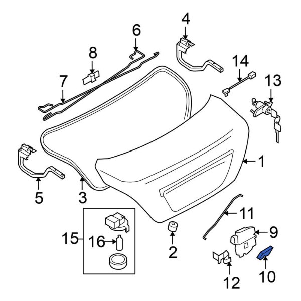 Deck Lid Latch Cover