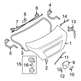 Nissan OE - Rear Right Trunk Torque Rod