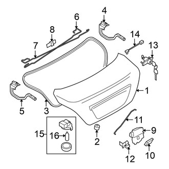 Nissan OE - Trunk Lid - Lid & Components