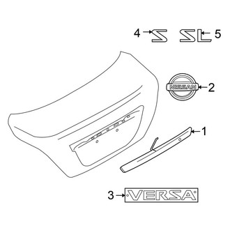 Nissan OE - Trunk Lid - Exterior Trim (Sedan)