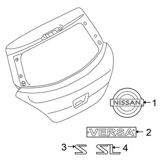 Nissan OE - Lift Gate - Exterior Trim (1.8 S / 1.8 SL)