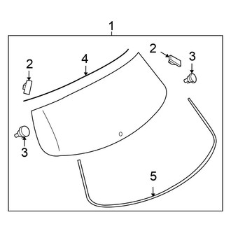 Nissan OE - Rear Back Glass Weatherstrip