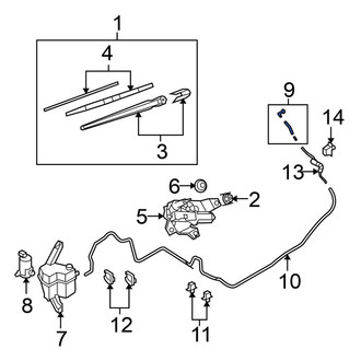 Nissan OE - Rear Back Glass Washer Nozzle