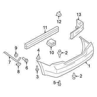 Nissan OE - Rear Bumper - Bumper & Components (Sedan)