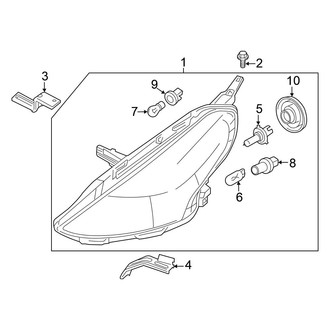 Nissan OE - Front Lamps - Headlamp Components (1.6 S / 1.6 S Plus / 1.6 SL / 1.6 SV)