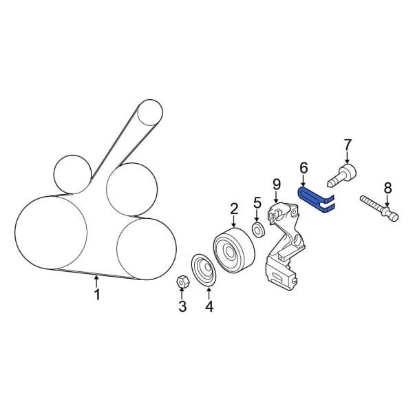 drive belt idler pulley spacer