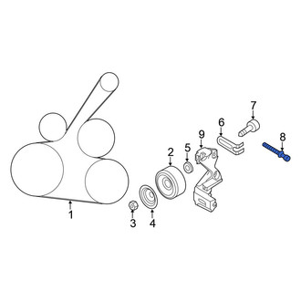 Nissan OE - Accessory Drive Belt Idler Pulley Bolt