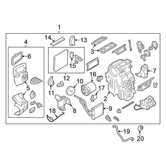 Nissan OE - Air Conditioner & Heater - Evaporator & Heater Components (1.6 S / 1.6 SL / 1.6 SV)