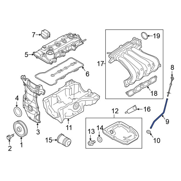 Engine Oil Dipstick Tube