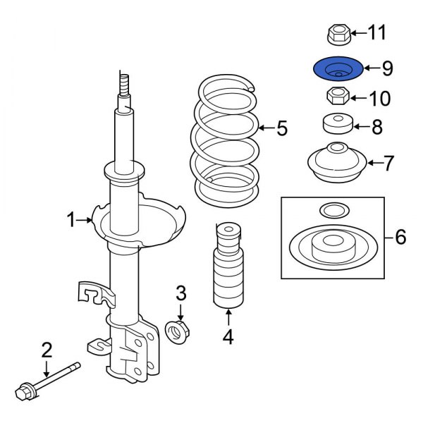 Suspension Strut Mount Washer