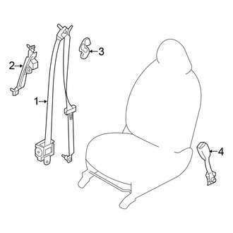 Nissan OE - Restraint Systems - Front Seat Belts (1.6 S / 1.6 SL / 1.6 SV)