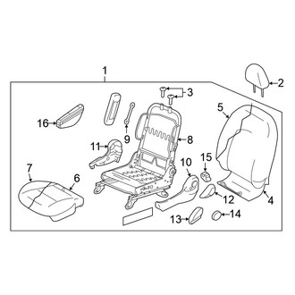 Nissan OE - Seats & Tracks - Driver Seat Components (1.6 S / 1.6 S Plus / 1.6 SL / 1.6 SV)