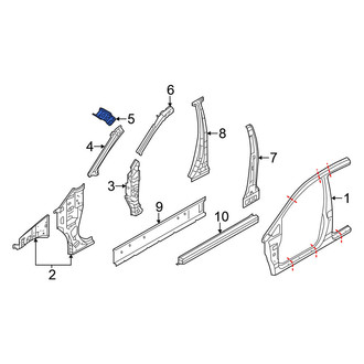 Nissan OE - Left Roof Header Panel Bracket