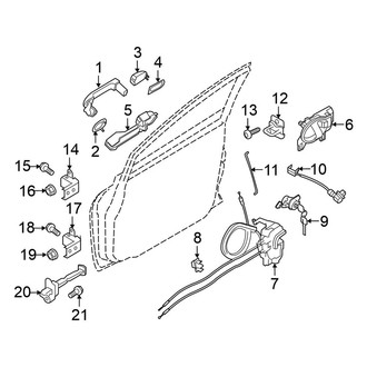Nissan OE - Front Door - Lock & Hardware (1.6 S / 1.6 SL / 1.6 SV)