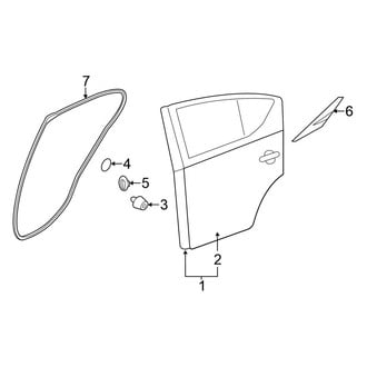 Nissan OE - Rear Door - Door & Components (1.6 S / 1.6 SL / 1.6 SV)