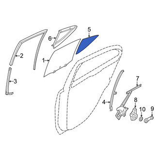 Nissan OE - Rear Left Vent Window Assembly