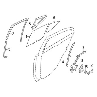 Nissan OE - Rear Door - Glass & Hardware (1.6 S / 1.6 SL / 1.6 SV)