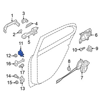 Nissan OE - Rear Left Upper Door Hinge