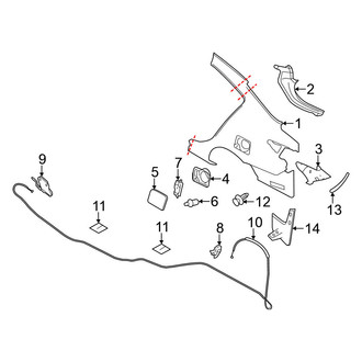 Nissan OE - Quarter Panel - Exterior Trim (1.6 S / 1.6 SL / 1.6 SV)