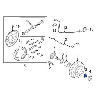 Nissan OE - Rear Axle Nut