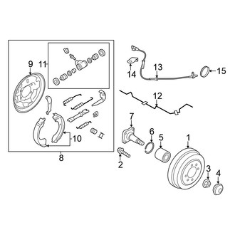 Nissan OE - Rear Suspension - Brake Components