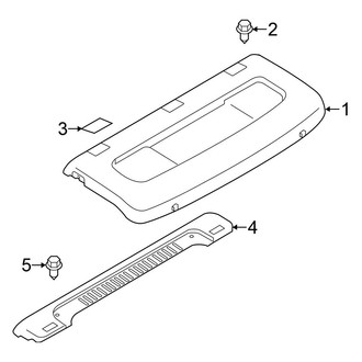 Nissan OE - Rear Body & Floor - Interior Trim (Package Tray), (1.6 S / 1.6 S Plus / 1.6 SL / 1.6 SV)