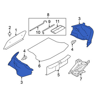 Nissan OE - Rear Left Trunk Trim Panel