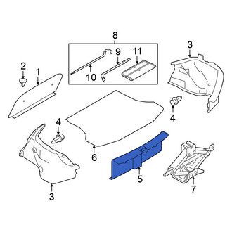 Nissan OE - Rear Trunk Trim Scuff Plate