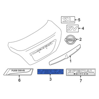 Nissan OE - Rear Deck Lid Emblem