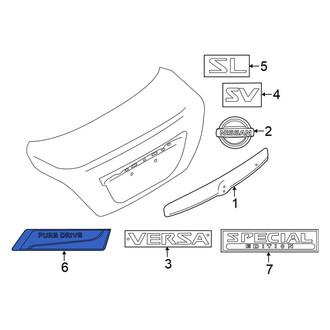 Nissan OE - Rear Bumper Cover Emblem