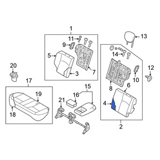 Nissan OE - Rear Left Seat Back Cushion