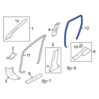Nissan OE - Rear Inner Door Seal