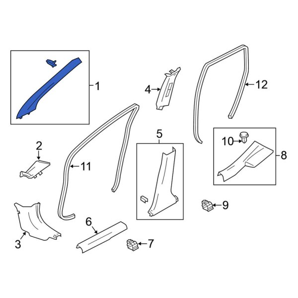 Body A-Pillar Trim Panel