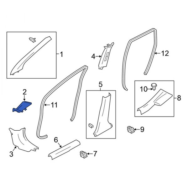 Body A-Pillar Trim Panel