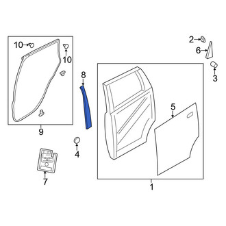 Nissan OE - Rear Left Door Shell Seal