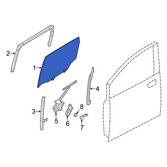 Nissan OE - Front Left Door Glass