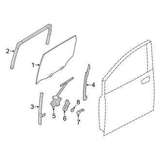Nissan OE - Rear Door - Glass & Hardware