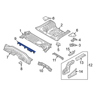 Nissan OE - Rear Upper Floor Pan Crossmember