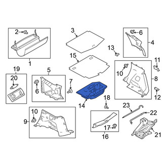 Nissan OE - Rear Trunk Floor Storage Box