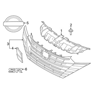 Nissan OE - Front Bumper & Grille - Grille & Components