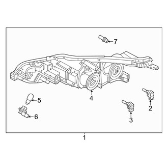 Nissan OE - Front Lamps - Headlamp Components (Halogen), (S / SV)