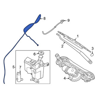Nissan OE - Front Windshield Washer Hose