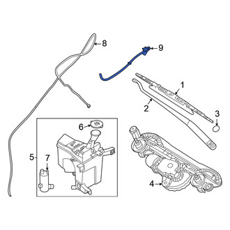 Nissan OE - Front Left Windshield Washer Nozzle