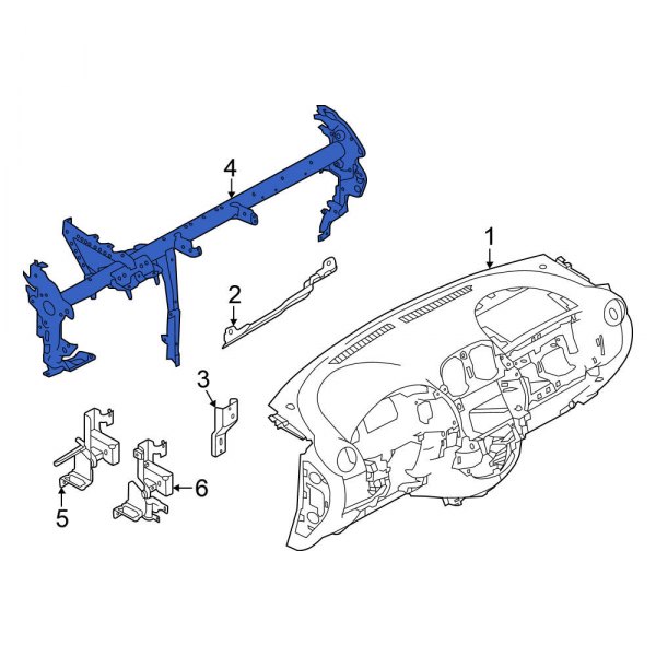 Nissan OE 678705EE0A Instrument Panel Reinforcement