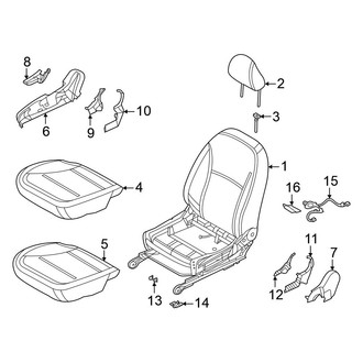 Nissan OE - Seats & Tracks - Passenger Seat Components